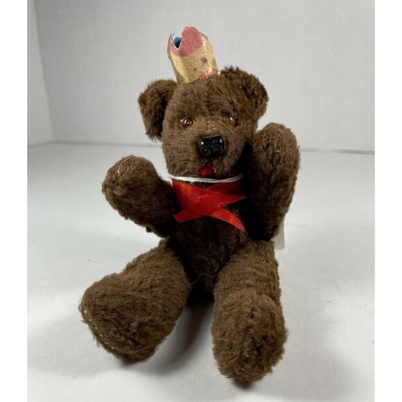 Vintage Miniature Crowned Royal Berlin Bear 5" Jointed Teddy Bear Rare Find! - Picture 1 of 4